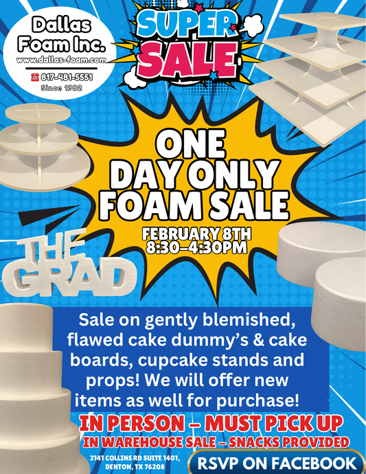 Big One Day Only Foam Sale!