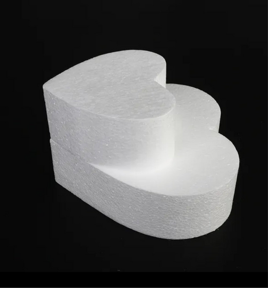 6x4 inch diameter Heart Shape Cake Dummy 